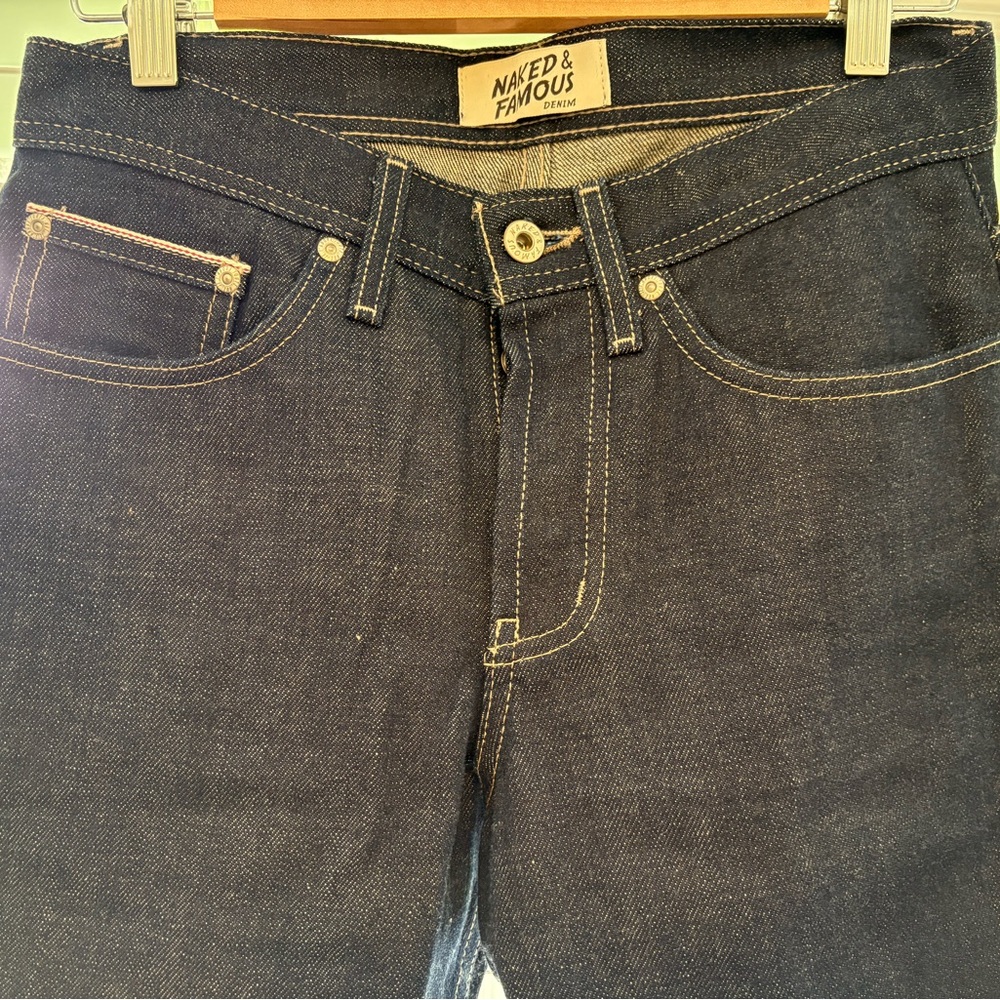 NAKED AND FAMOUS MENS ORGANIC VEGAN SELVEDGE DENIM